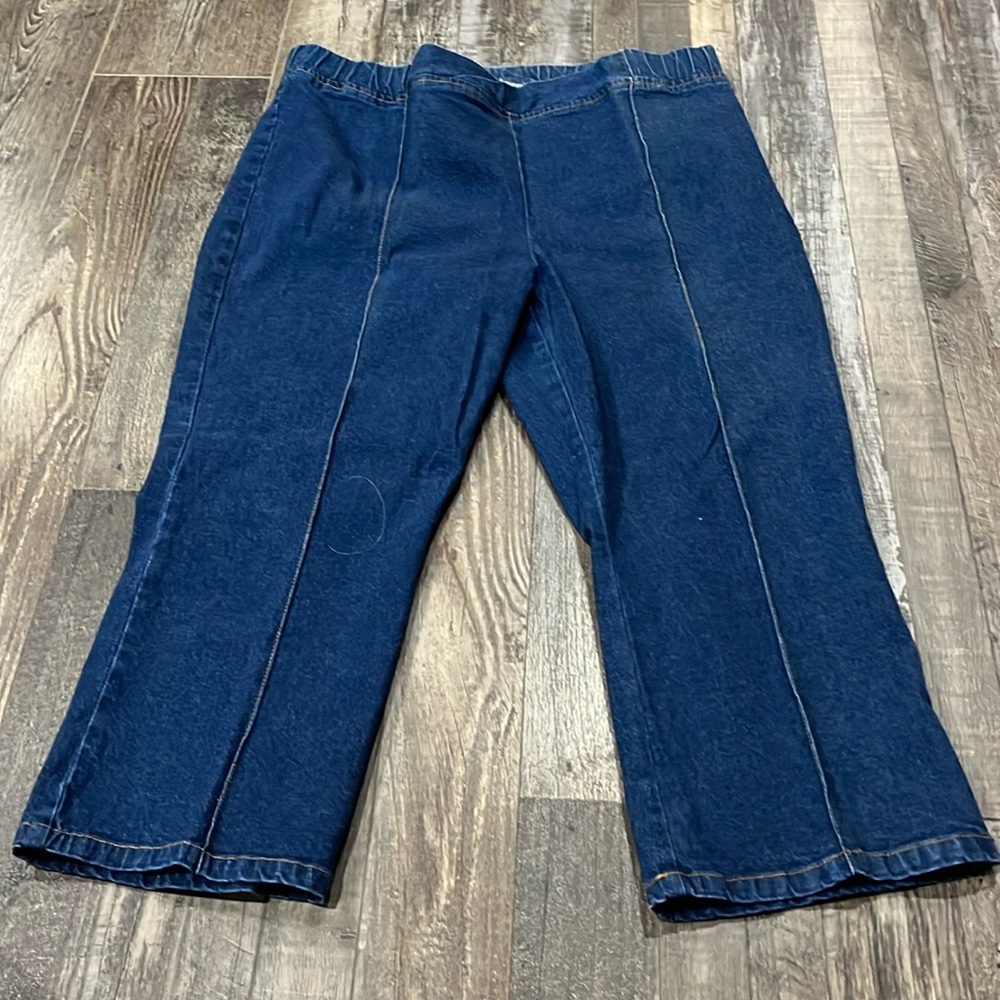 Vintage Announcements maternity blue jean capris